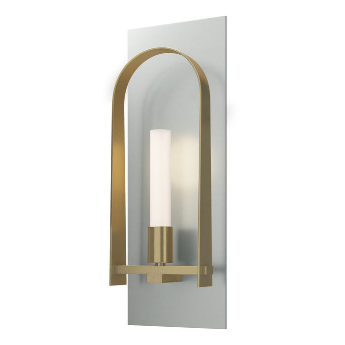 Triomphe 1-Light Sconce in Vintage Platinum with Modern Brass Accent - 201070-SKT-82-86-FD0462 by Hubbardton Forge