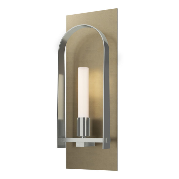 Triomphe 1-Light Sconce in Soft Gold with Sterling Accent - 201070-SKT-84-85-FD0462 by Hubbardton Forge