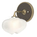 Ume 1-Light Curved Arm Bath Sconce in Soft Gold with Oil Rubbed Bronze Accent - 201340-SKT-84-14-FD0710 by Hubbardton Forge