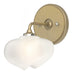 Ume 1-Light Curved Arm Bath Sconce in Soft Gold with Modern Brass Accent - 201340-SKT-84-86-FD0710 by Hubbardton Forge