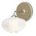 Ume 1-Light Curved Arm Bath Sconce in Sterling with Soft Gold Accent - 201340-SKT-85-84-FD0710 by Hubbardton Forge