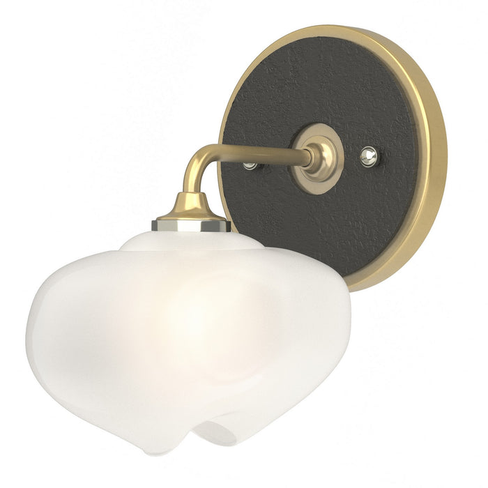 Ume 1-Light Curved Arm Bath Sconce in Modern Brass with Black Accent - 201340-SKT-86-10-FD0710 by Hubbardton Forge