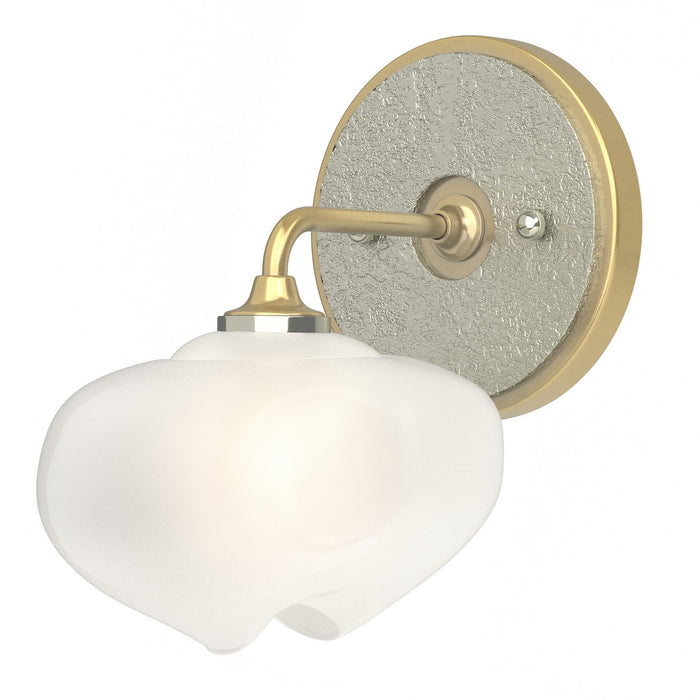 Ume 1-Light Curved Arm Bath Sconce in Modern Brass with Sterling Accent - 201340-SKT-86-85-FD0710 by Hubbardton Forge