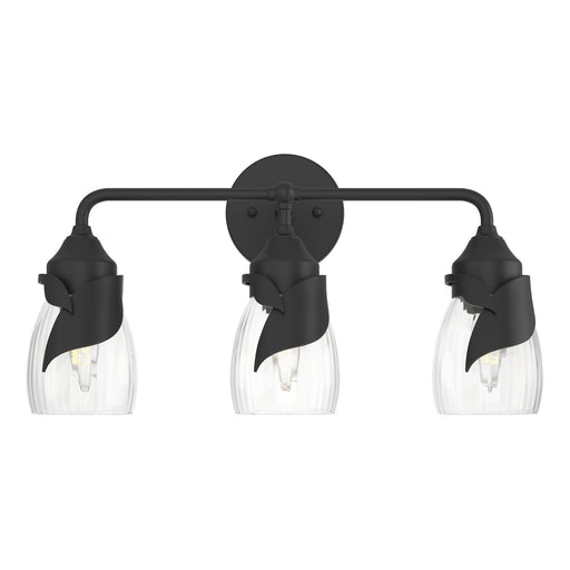 Lapas 3-Light Bath Sconce in Black - 201352-SKT-10-LL0330 by Hubbardton Forge