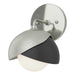 Brooklyn 1-Light Double Shade Bath Sconce in Sterling with Black Accent - 201374-SKT-85-10-GG0711 by Hubbardton Forge