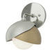 Brooklyn 1-Light Double Shade Bath Sconce in Sterling with Soft Gold Accent - 201374-SKT-85-84-GG0711 by Hubbardton Forge