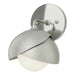 Brooklyn 1-Light Double Shade Bath Sconce in Sterling with Sterling Accent - 201374-SKT-85-85-GG0711 by Hubbardton Forge