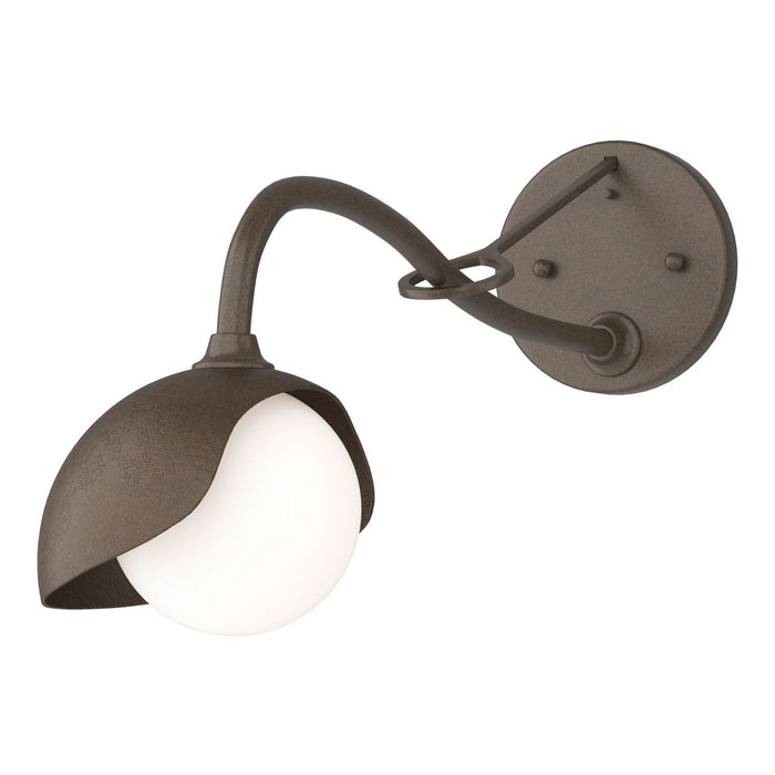 Brooklyn 1-Light Single Shade Long-Arm Sconce in Bronze with Bronze Accent - 201376-SKT-05-05-GG0711 by Hubbardton Forge