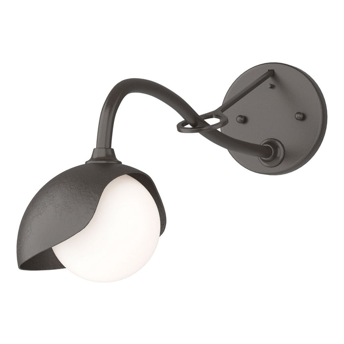 Brooklyn 1-Light Single Shade Long-Arm Sconce in Oil Rubbed Bronze with Oil Rubbed Bronze Accent - 201376-SKT-14-14-GG0711 by Hubbardton Forge