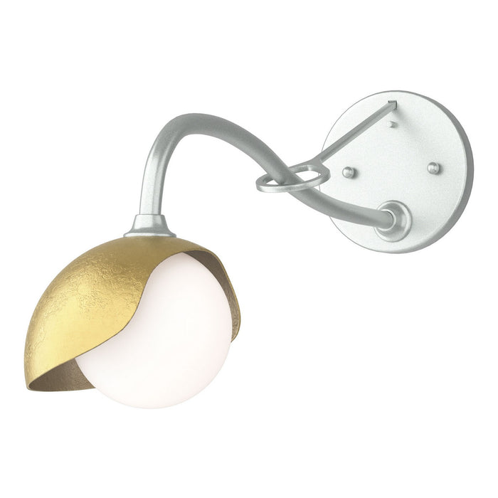 Brooklyn 1-Light Single Shade Long-Arm Sconce in Vintage Platinum with Modern Brass Accent - 201376-SKT-82-86-GG0711 by Hubbardton Forge