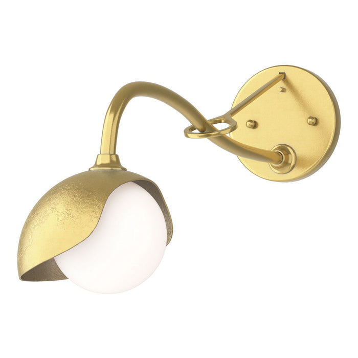 Brooklyn 1-Light Single Shade Long-Arm Sconce in Modern Brass with Modern Brass Accent - 201376-SKT-86-86-GG0711 by Hubbardton Forge