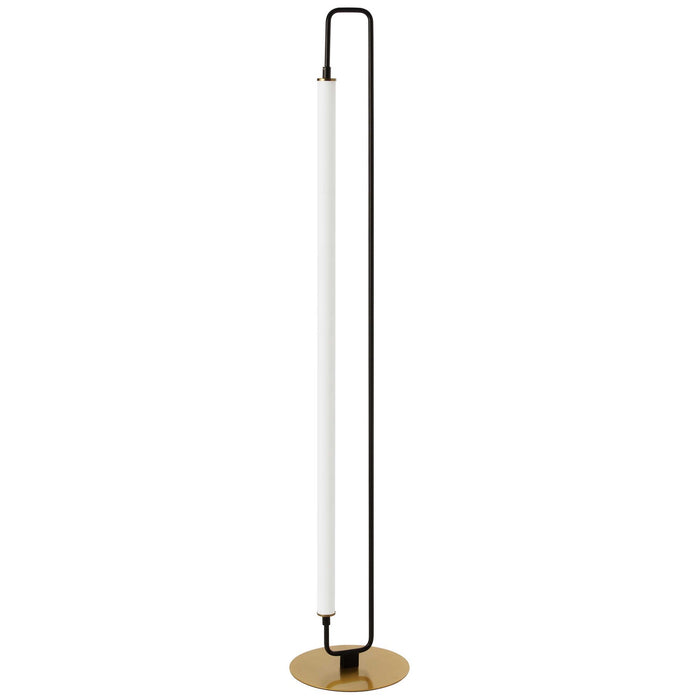 FYA-5932LEDF-MB-AGB - Freya LED Floor Lamp in Matte Black by Dainolite