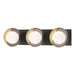 Brooklyn 3-Light Straight Double Shade Bath Sconce in Black with Modern Brass Accent - 201378-SKT-10-86-GG0711 by Hubbardton Forge