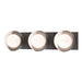 Brooklyn 3-Light Straight Double Shade Bath Sconce in Oil Rubbed Bronze with White Accent - 201378-SKT-14-02-GG0711 by Hubbardton Forge