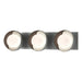 Brooklyn 3-Light Straight Double Shade Bath Sconce in Vintage Platinum with Oil Rubbed Bronze Accent - 201378-SKT-82-14-GG0711 by Hubbardton Forge