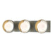 Brooklyn 3-Light Straight Double Shade Bath Sconce in Vintage Platinum with Modern Brass Accent - 201378-SKT-82-86-GG0711 by Hubbardton Forge