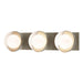 Brooklyn 3-Light Straight Double Shade Bath Sconce in Soft Gold with White Accent - 201378-SKT-84-02-GG0711 by Hubbardton Forge