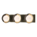 Brooklyn 3-Light Straight Double Shade Bath Sconce in Soft Gold with Black Accent - 201378-SKT-84-10-GG0711 by Hubbardton Forge