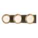 Brooklyn 3-Light Straight Double Shade Bath Sconce in Soft Gold with Soft Gold Accent - 201378-SKT-84-84-GG0711 by Hubbardton Forge