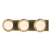 Brooklyn 3-Light Straight Double Shade Bath Sconce in Soft Gold with Modern Brass Accent - 201378-SKT-84-86-GG0711 by Hubbardton Forge