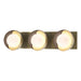 Brooklyn 3-Light Straight Double Shade Bath Sconce in Modern Brass with Oil Rubbed Bronze Accent - 201378-SKT-86-14-GG0711 by Hubbardton Forge