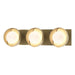 Brooklyn 3-Light Straight Double Shade Bath Sconce in Modern Brass with Modern Brass Accent - 201378-SKT-86-86-GG0711 by Hubbardton Forge