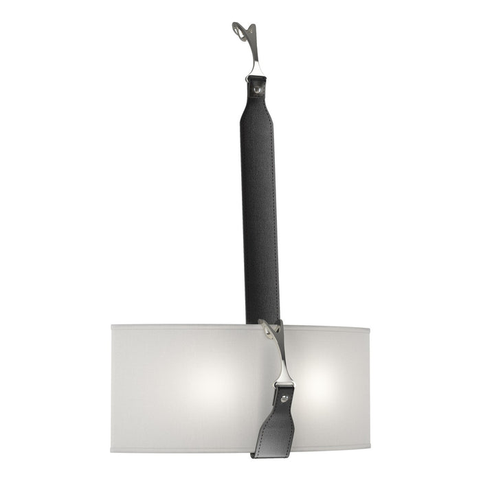 Saratoga Sconce in Black with Polished Nickel Accent - 204070-SKT-10-24-LK-SF1613 by Hubbardton Forge