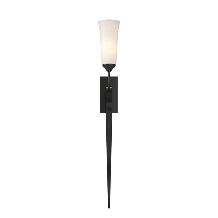 Sweeping Taper ADA Sconce in Black - 204529-SKT-10-GG0350 by Hubbardton Forge