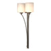 Formae Contemporary 2 Light Sconce in Dark Smoke - 204672-SKT-07-GG0169 by Hubbardton Forge