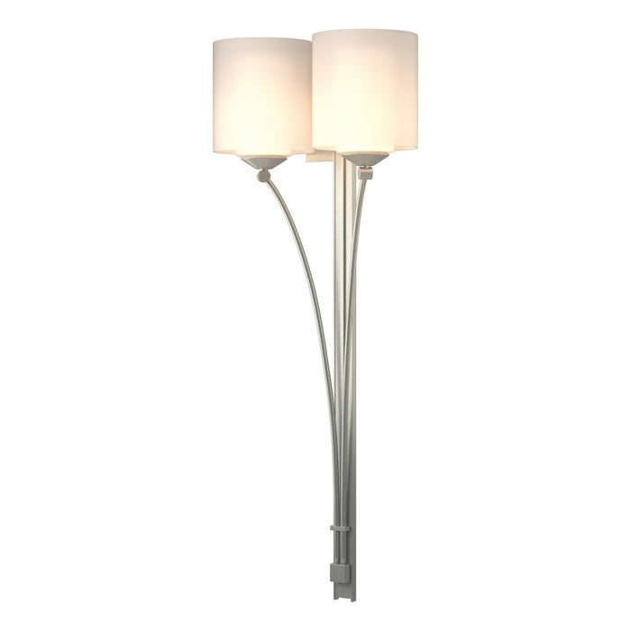 Formae Contemporary 2 Light Sconce in Vintage Platinum - 204672-SKT-82-GG0169 by Hubbardton Forge