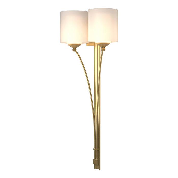 Formae Contemporary 2 Light Sconce in Modern Brass - 204672-SKT-86-GG0169 by Hubbardton Forge