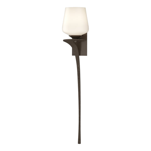 Antasia Single Glass 1 Light (Left Side) Sconce in Bronze - 204710-SKT-LFT-05-GG0236 by Hubbardton Forge