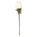 Antasia Single Glass 1 Light (Left Side) Sconce in Soft Gold - 204710-SKT-LFT-84-GG0236 by Hubbardton Forge