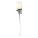 Antasia Single Glass 1 Light (Left Side) Sconce in Sterling - 204710-SKT-LFT-85-GG0236 by Hubbardton Forge