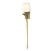 Antasia Single Glass 1 Light (Left Side) Sconce in Modern Brass - 204710-SKT-LFT-86-GG0236 by Hubbardton Forge