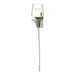 Antasia Double Glass 1 Light (Left Side) Sconce in Sterling - 204712-SKT-LFT-85-ZU0291 by Hubbardton Forge