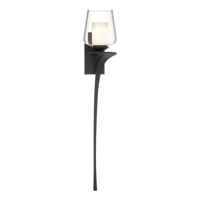 Antasia Double Glass 1 Light (Right Side) Sconce in Black - 204712-SKT-RGT-10-ZU0291 by Hubbardton Forge