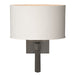 Beacon Hall Oval Drum Shade Sconce in Dark Smoke - 204810-SKT-07-SE1195 by Hubbardton Forge