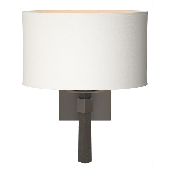 Beacon Hall Oval Drum Shade Sconce in Dark Smoke - 204810-SKT-07-SF1195 by Hubbardton Forge