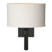 Beacon Hall Oval Drum Shade Sconce in Black - 204810-SKT-10-SE1195 by Hubbardton Forge