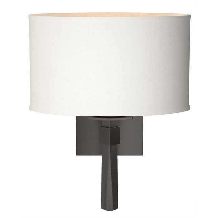 Beacon Hall Oval Drum Shade Sconce in Oil Rubbed Bronze - 204810-SKT-14-SF1195 by Hubbardton Forge