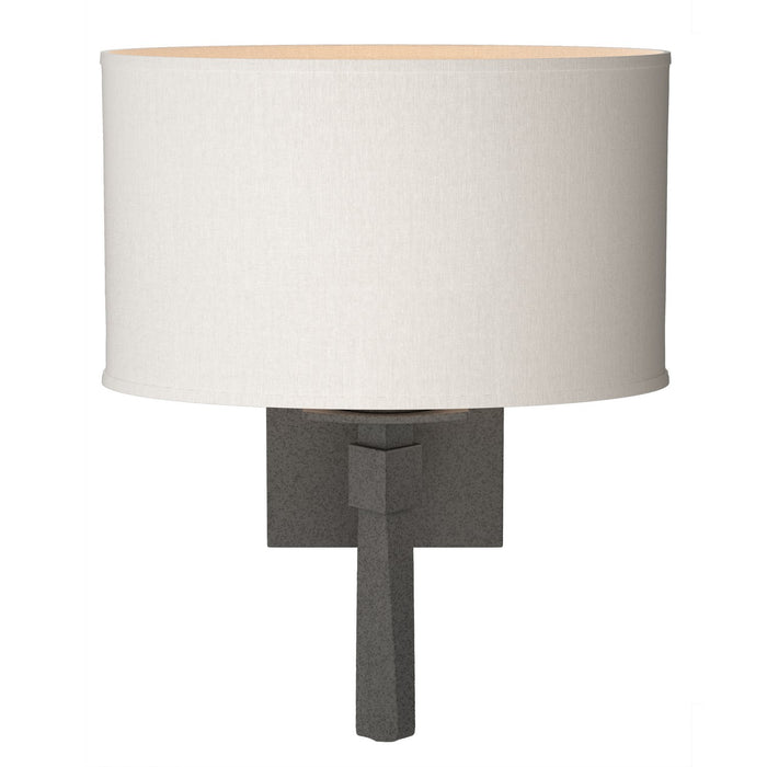 Beacon Hall Oval Drum Shade Sconce in Natural Iron - 204810-SKT-20-SE1195 by Hubbardton Forge