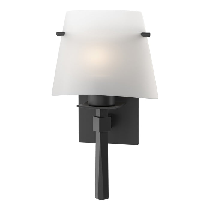 Beacon Hall Half Cone Glass Sconce in Black - 204825-SKT-10-GG0246 by Hubbardton Forge