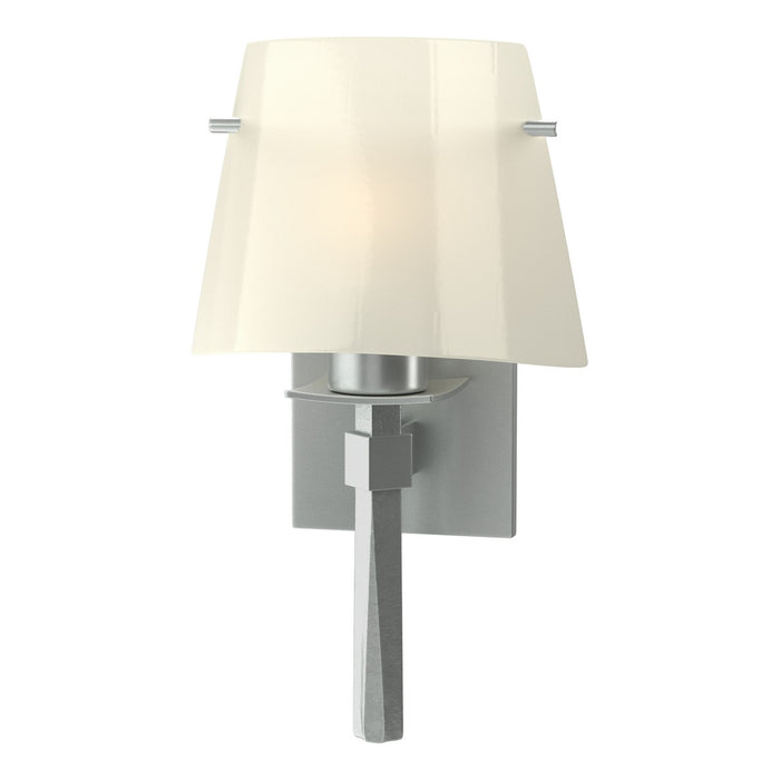 Beacon Hall Half Cone Glass Sconce in Vintage Platinum - 204825-SKT-82-CC0246 by Hubbardton Forge