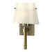 Beacon Hall Half Cone Glass Sconce in Modern Brass - 204825-SKT-86-CC0246 by Hubbardton Forge