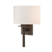 Beacon Hall Half Drum Shade Sconce in Bronze - 204826-SKT-05-SE1092 by Hubbardton Forge