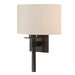 Beacon Hall Half Drum Shade Sconce in Oil Rubbed Bronze - 204826-SKT-14-SE1092 by Hubbardton Forge