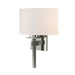 Beacon Hall Half Drum Shade Sconce in Sterling - 204826-SKT-85-SE1092 by Hubbardton Forge