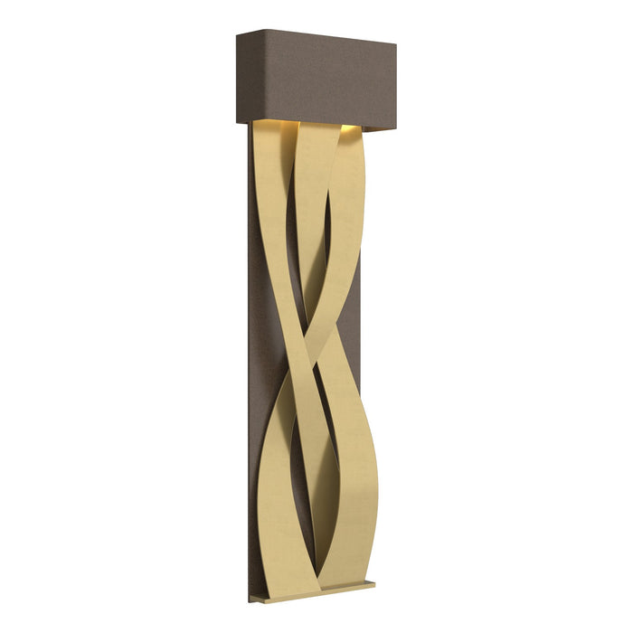 Tress Large LED Sconce in Bronze with Modern Brass Accent - 205437-LED-05-86 by Hubbardton Forge