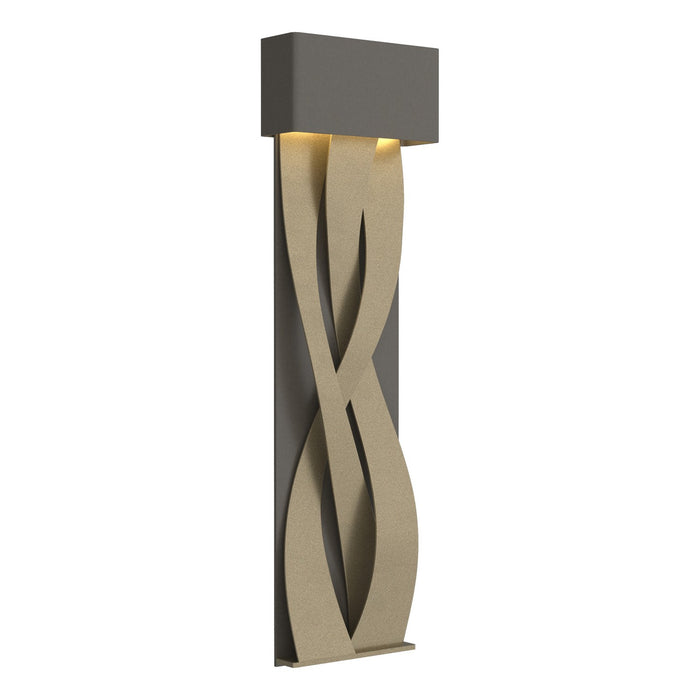 Tress Large LED Sconce in Dark Smoke with Soft Gold Accent - 205437-LED-07-84 by Hubbardton Forge